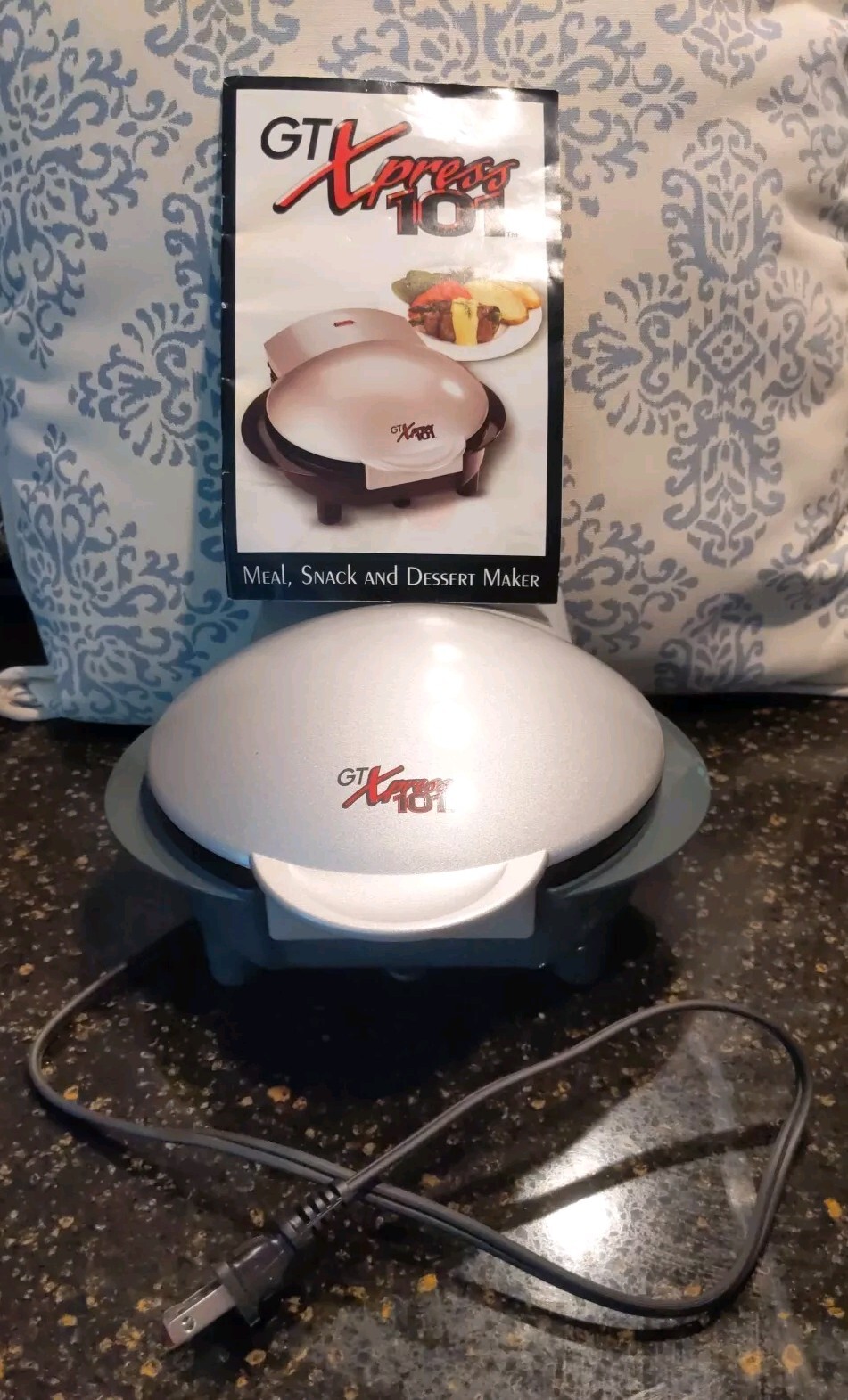 GT Express 101 Grill New Without Box Non-stick Recipe Book Included
