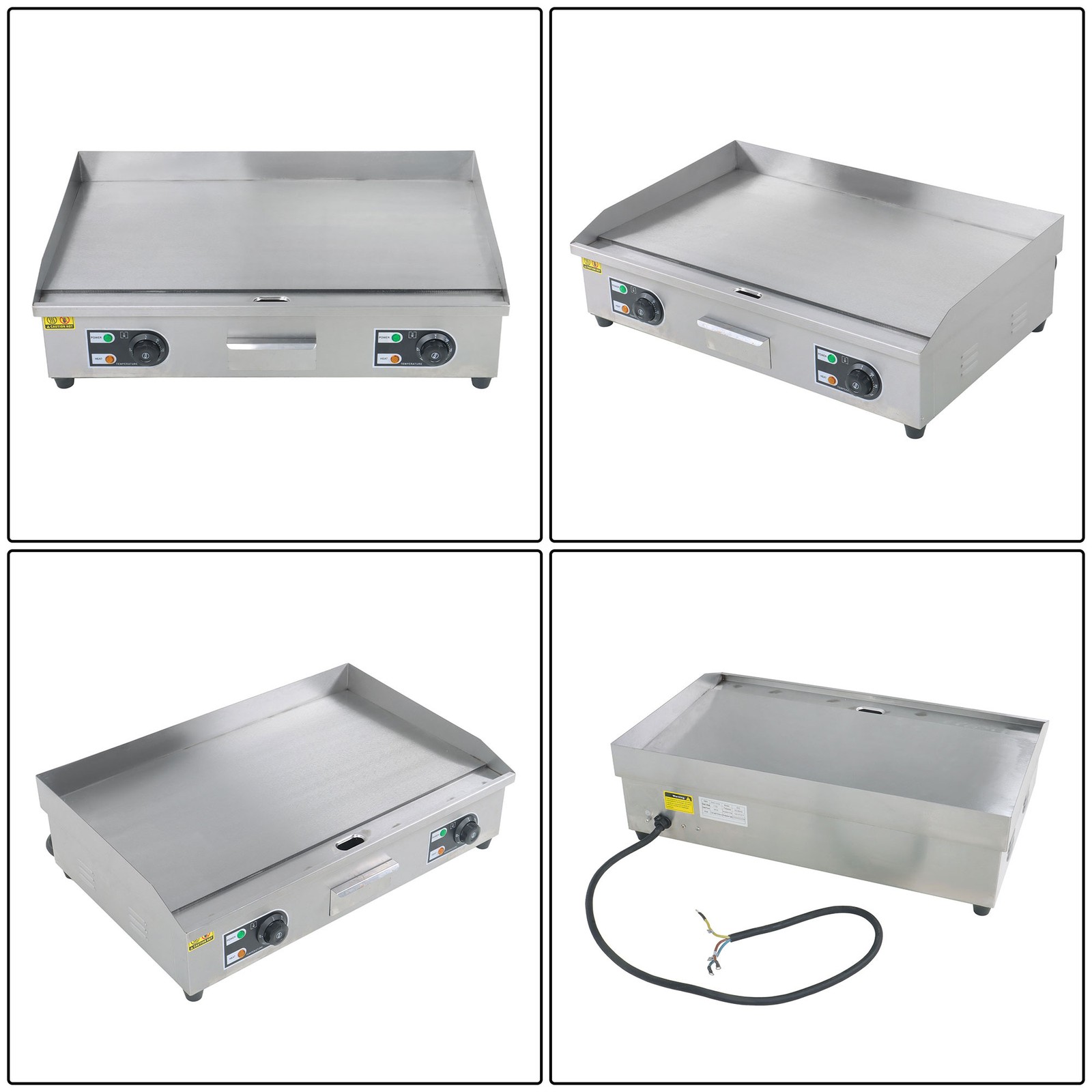 30″ Flat Top Electric Grill 3000W Commercial Griddle Stainless Steel Countertop