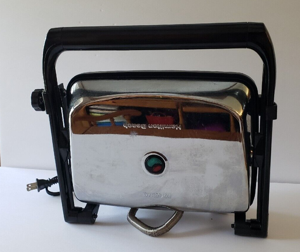 Hamilton Beach Panini Press Gourmet Sandwich Maker Model 25460Z Tested Works