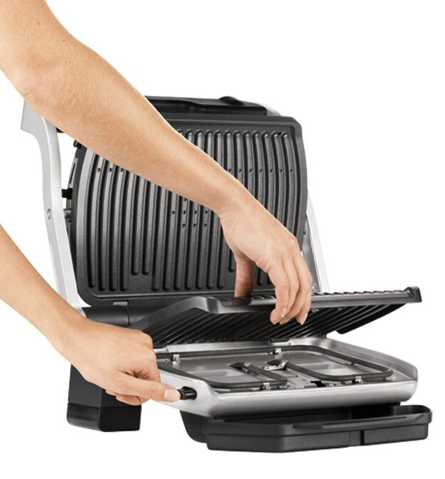 T-Fal OptiGrill Stainless Steel Electric Grill 4 Servings 6 Intelligent