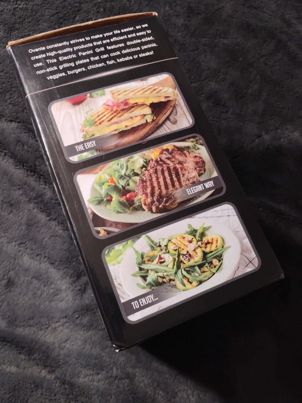 OVENTE Electric Panini Press and Indoor Grill with Non-Stick Plates GP1000BR