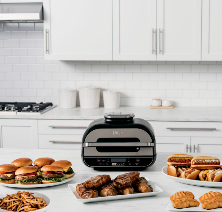 NEW Ninja Foodi 5-in-1 Indoor Grill, Air Fryer, Roast, Bake, Dehydrate – BG500A