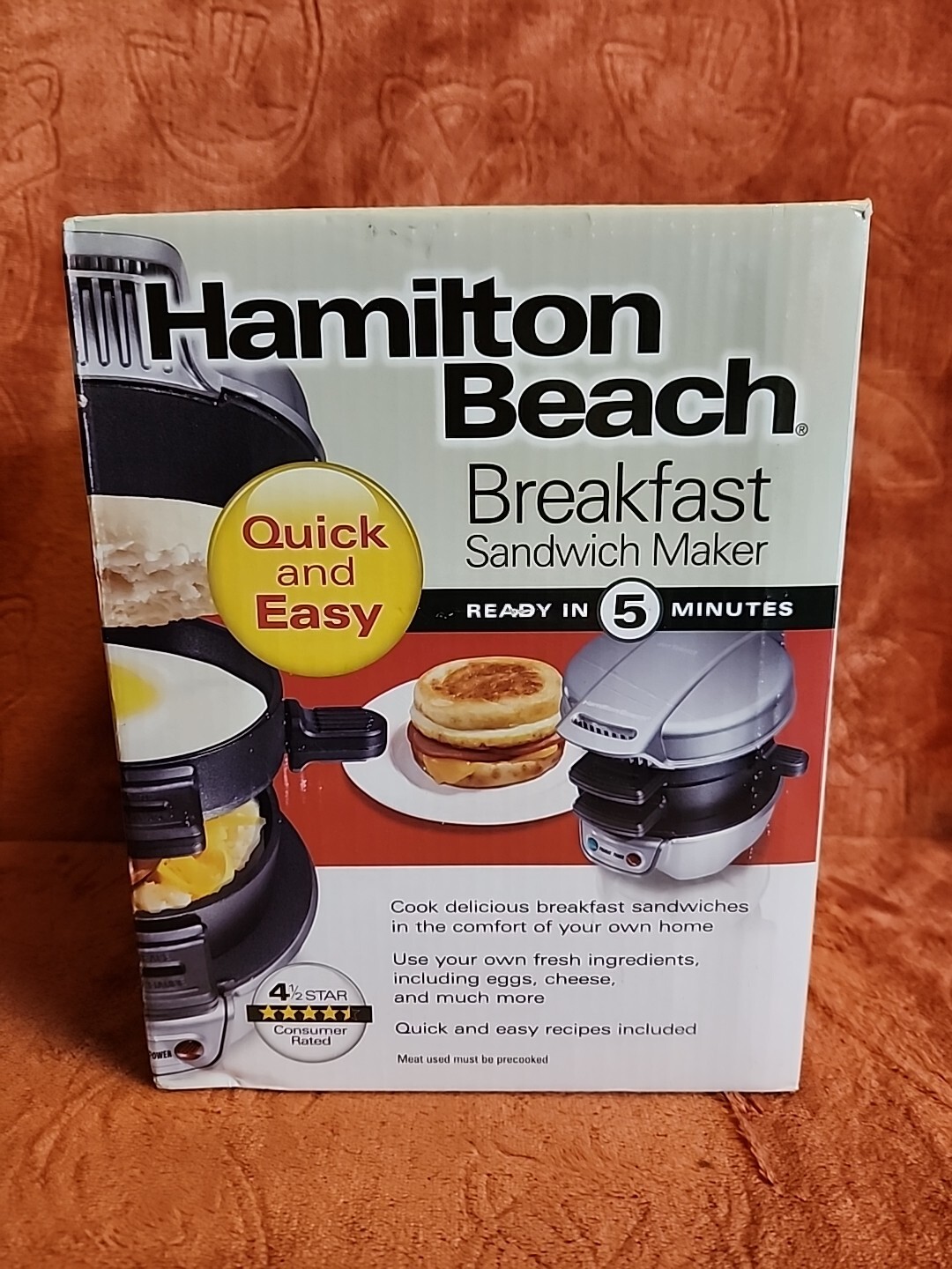 Hamilton Beach 25475 Breakfast Sandwich Maker – Silver