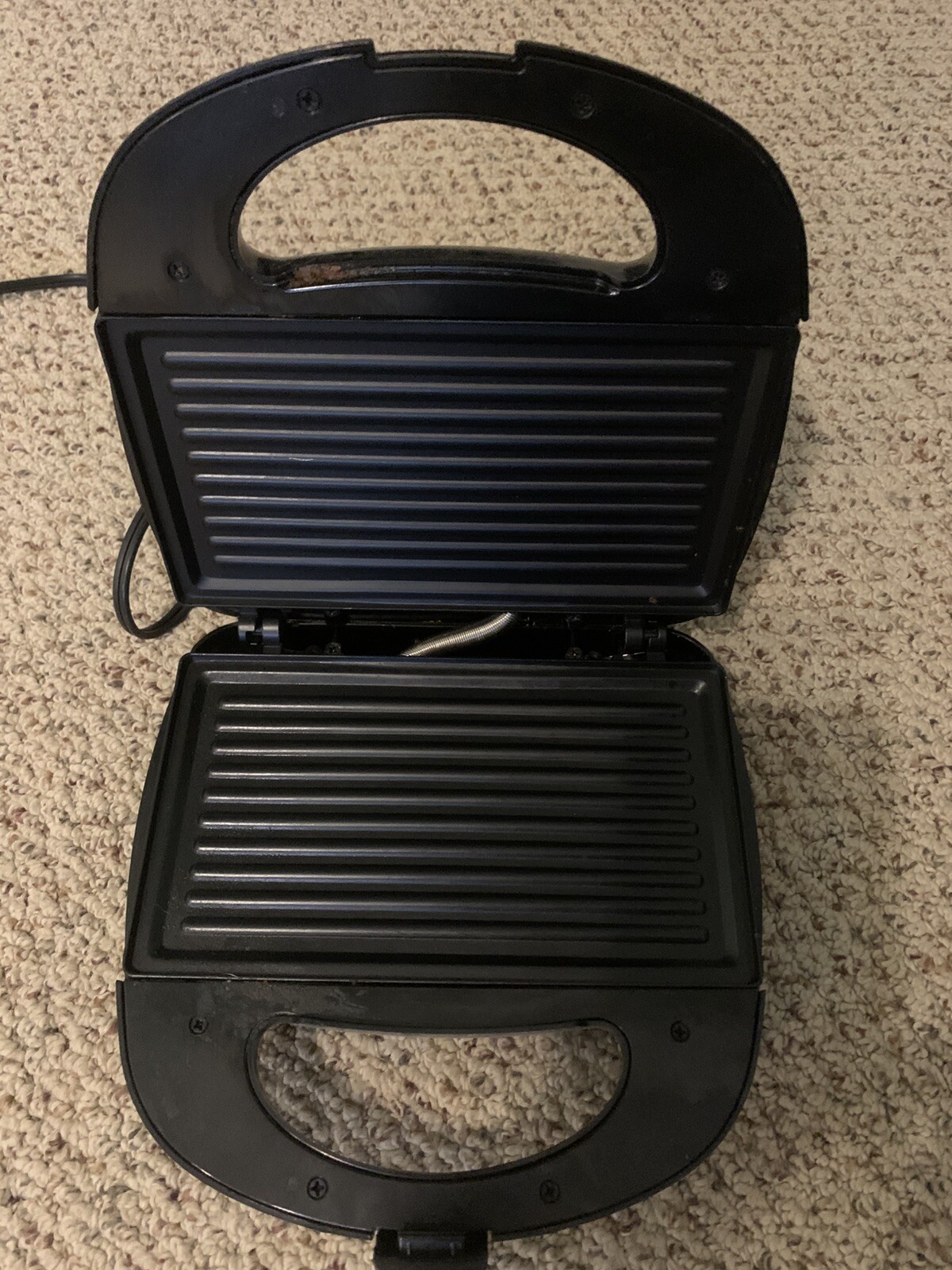 BRENTWOOD NON STICK PANINI PRESS AND SANDWICH MAKER TS-246, SILVER/BLACK