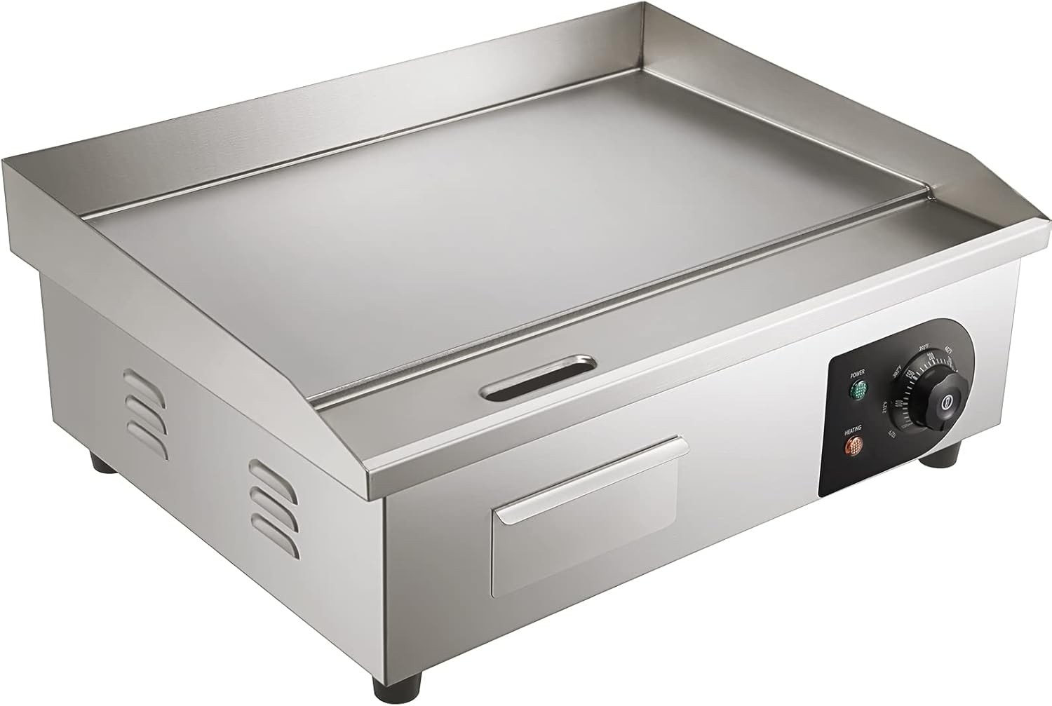 VEVOR Commercial Electric Griddle, 22″, 1600W Countertop Flat Top Griddle,110V