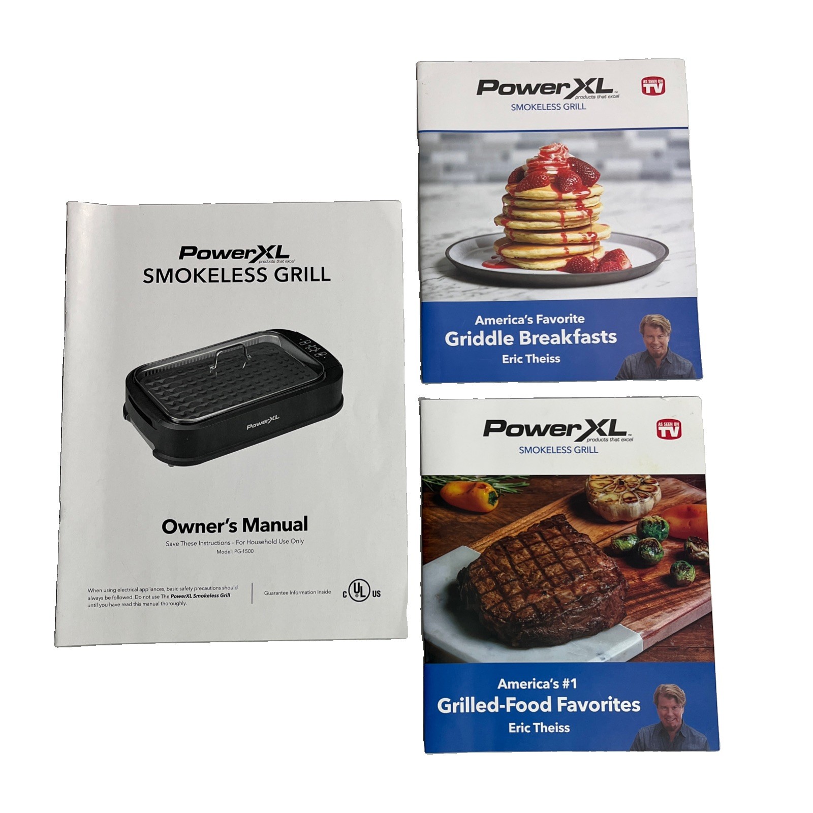 Power XL Smokeless Grill PG‑1500 Owners Manual & Recipe Books – Eric Theiss