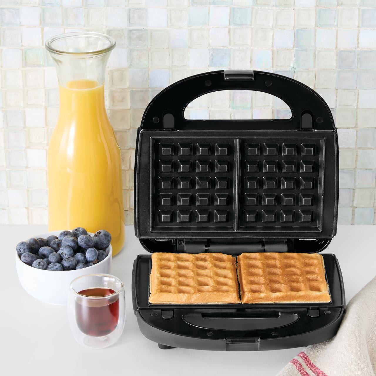2 Slice Removable Plates Waffle & Sandwich Maker Ceramic Nonstick 750 Watts