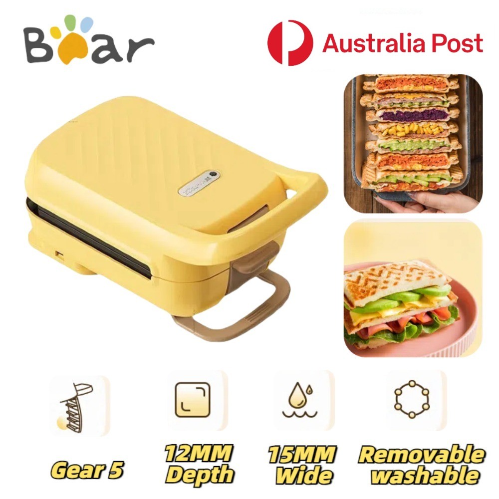 Bear Sandwich Maker Machine Non Stick Press Toastie Maker Plates Breakfast Bread