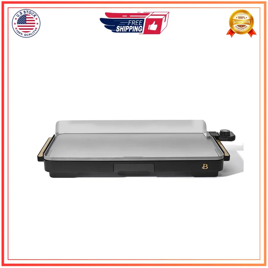 Beautiful Drew Barrymore 12×22 XL Electric Griddle Nonstick Black Sesame