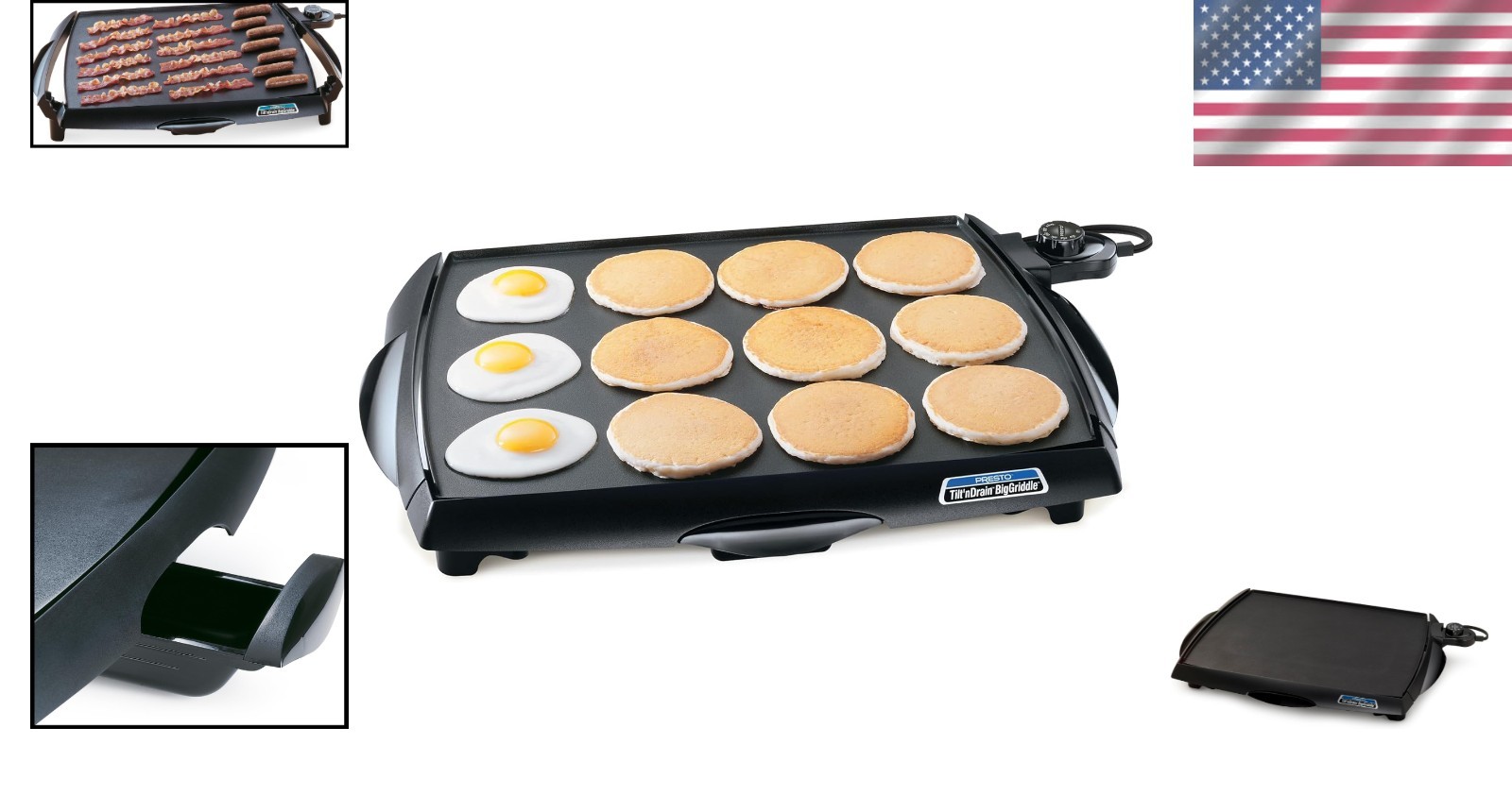 Tilt ‘n Drain Ceramic Nonstick Electric Griddle
