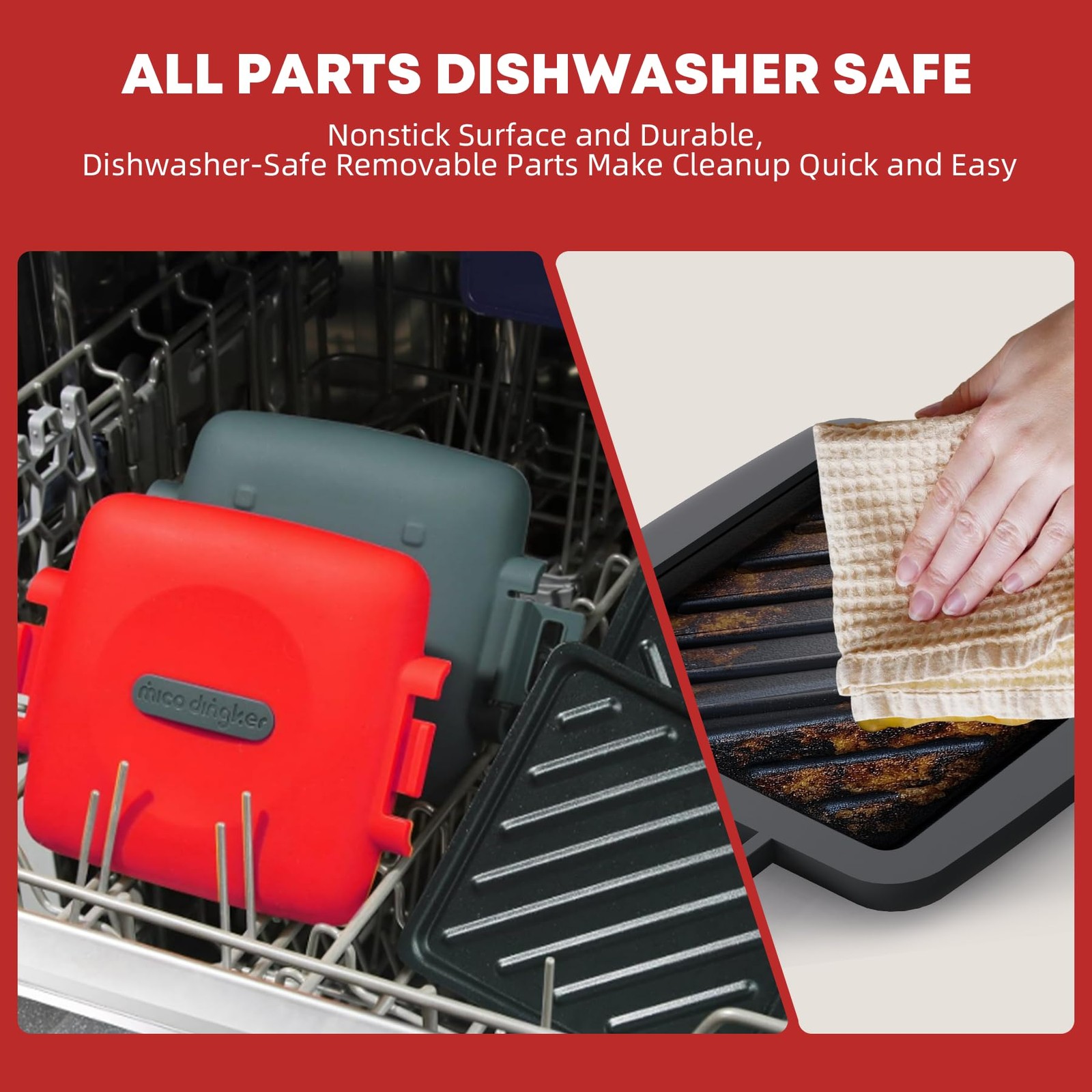 Microwave Sandwich Maker, Snack Maker & Panini Press, Removable Non-Stick Pla…