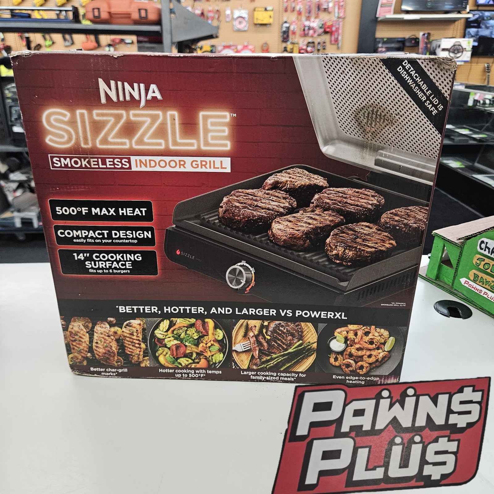 Ninja GR100 Sizzle Smokeless Indoor Grill- New! [4874] rg