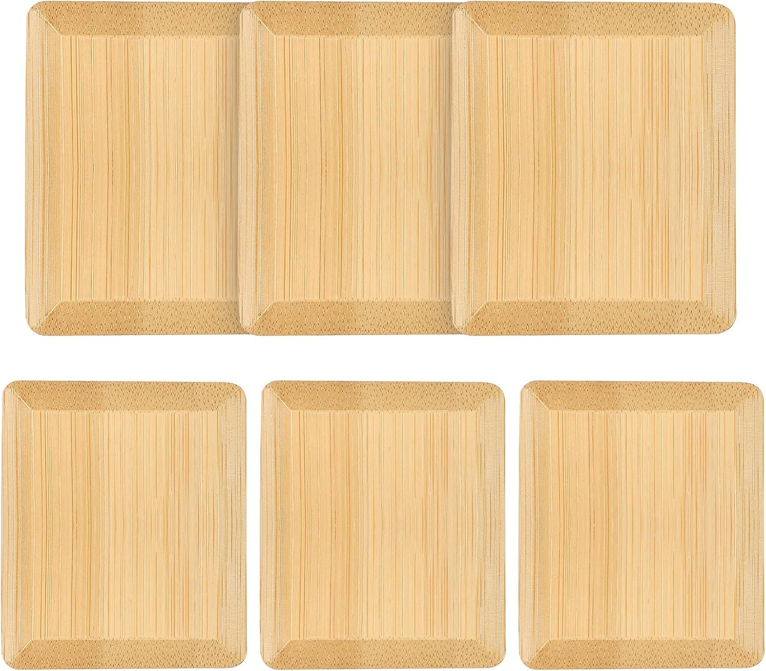 6-Pack Natural Bamboo Pan Scraper & Pot Scraper – Non-Scratch Dish Scraper for C