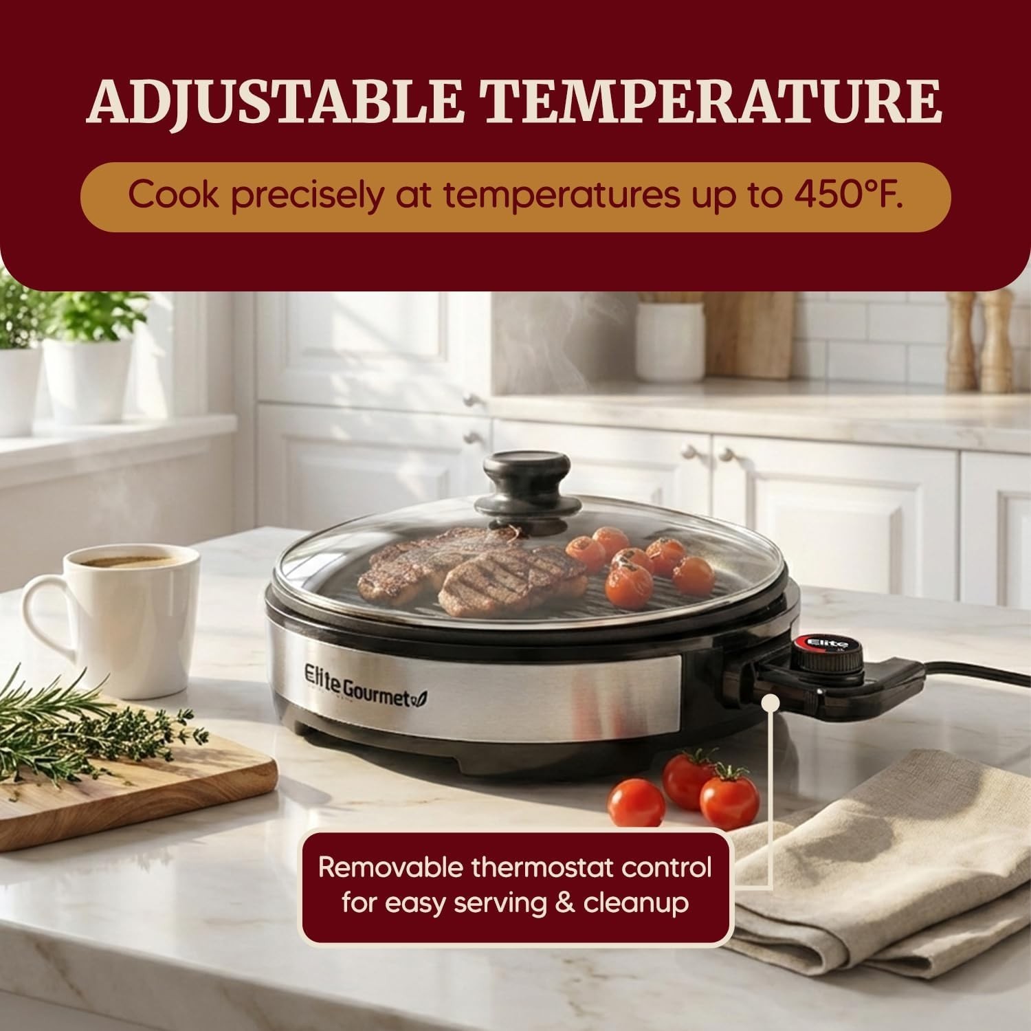Portable Electric Grill BBQ Indoor Outdoor Smokeless Griddle Compact Barbecue