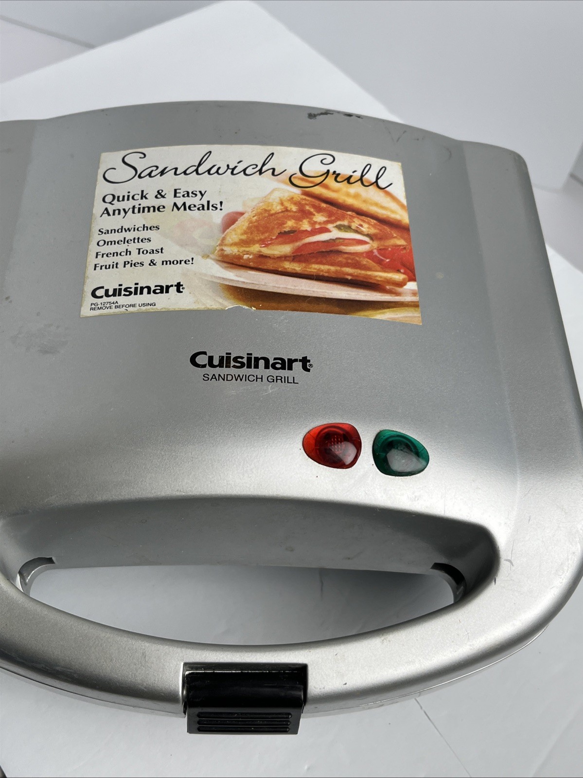 Cuisinart WM-SW2MM Countertop Cooking Dual Non-Stick Sandwich Grill TESTED/WORKS