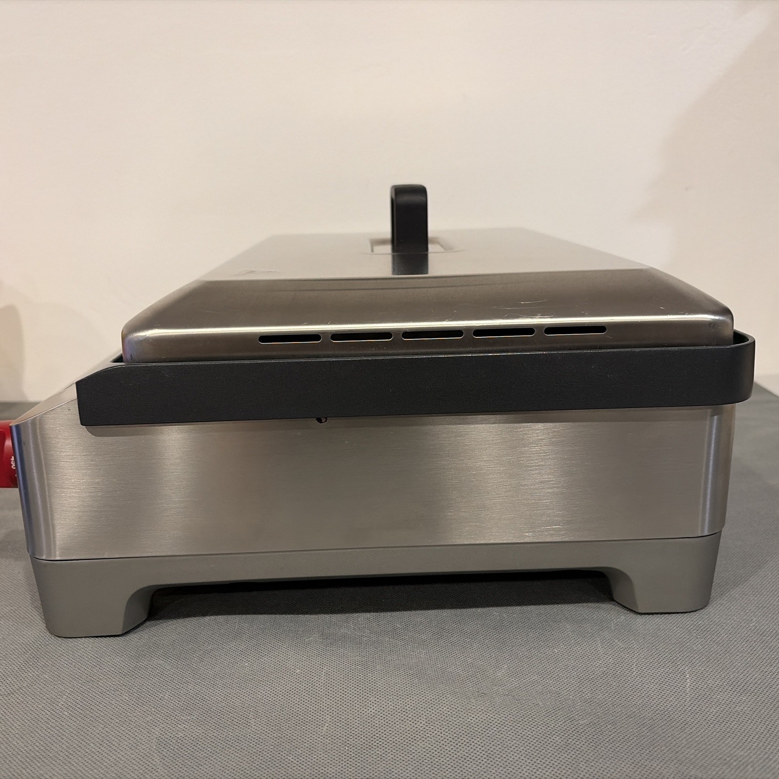 Wolf Gourmet WGGR100S Precision Griddle Red Knob Stainless Electric TESTED WORKS