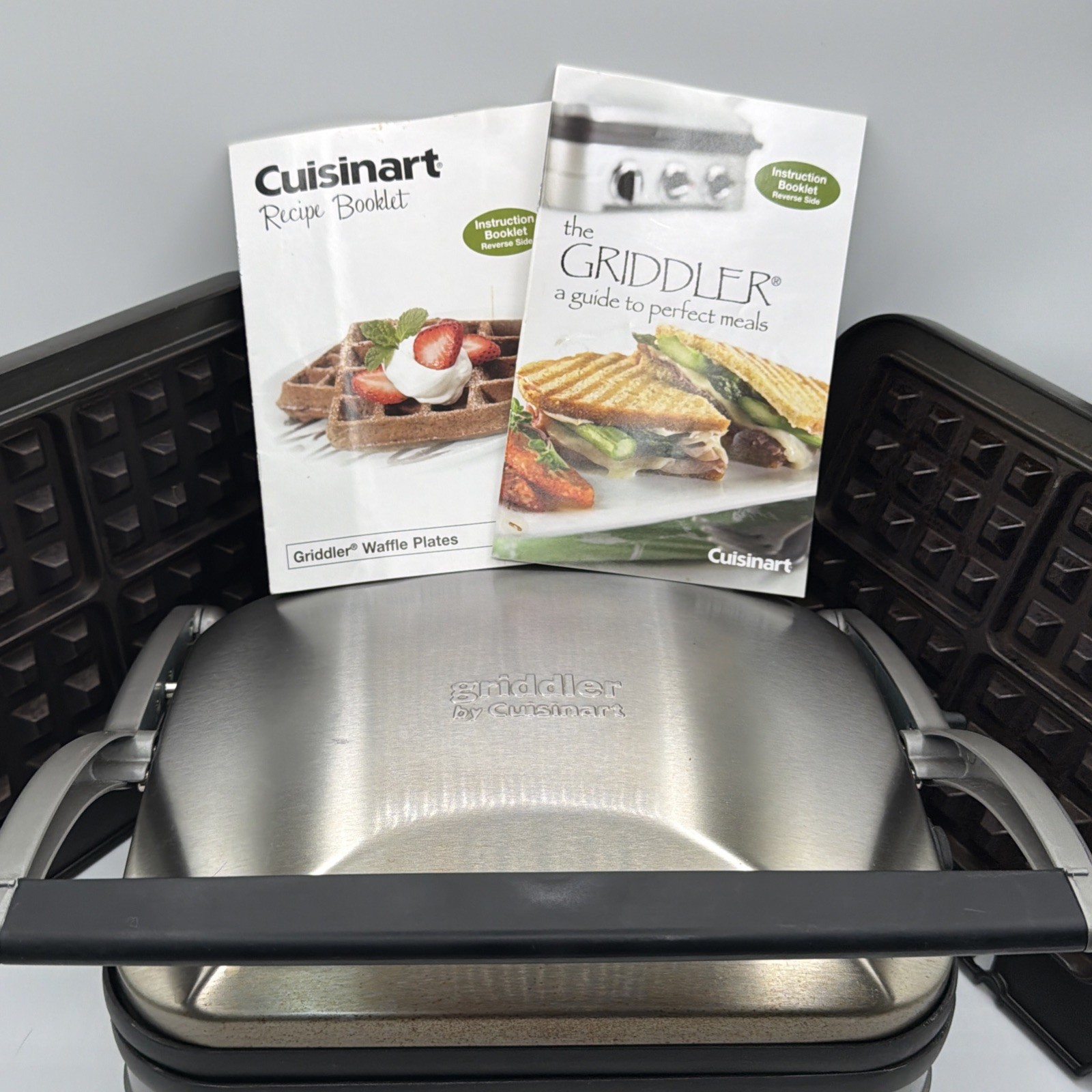 Cuisinart GR-4N 5-in-1 Griddler w/Belgian Waffle Plates Stainless Steel READ