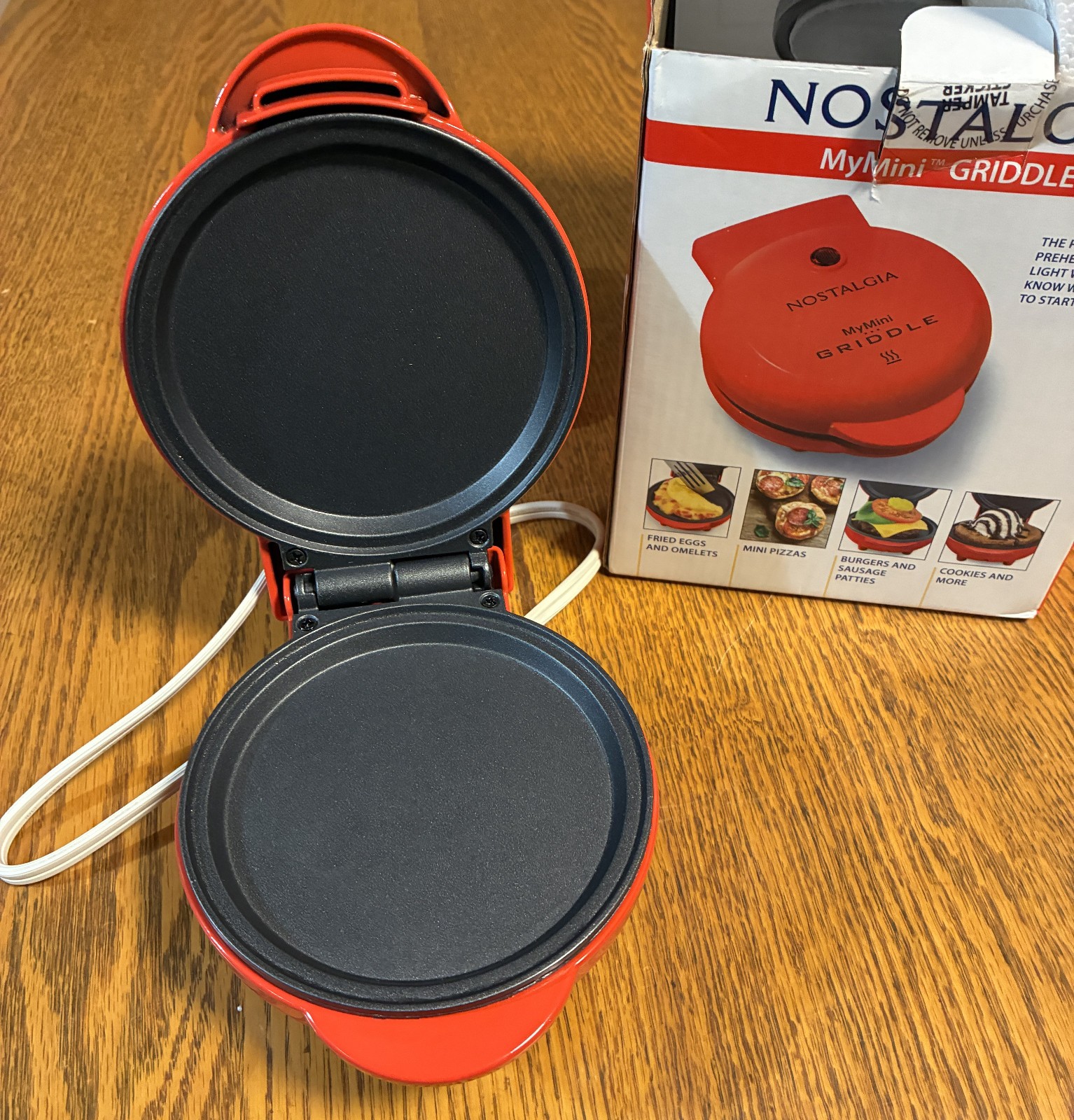 Nostalgia MyMini Griddle for Pancakes, Eggs, etc. Non-Stick Easy Cleanup