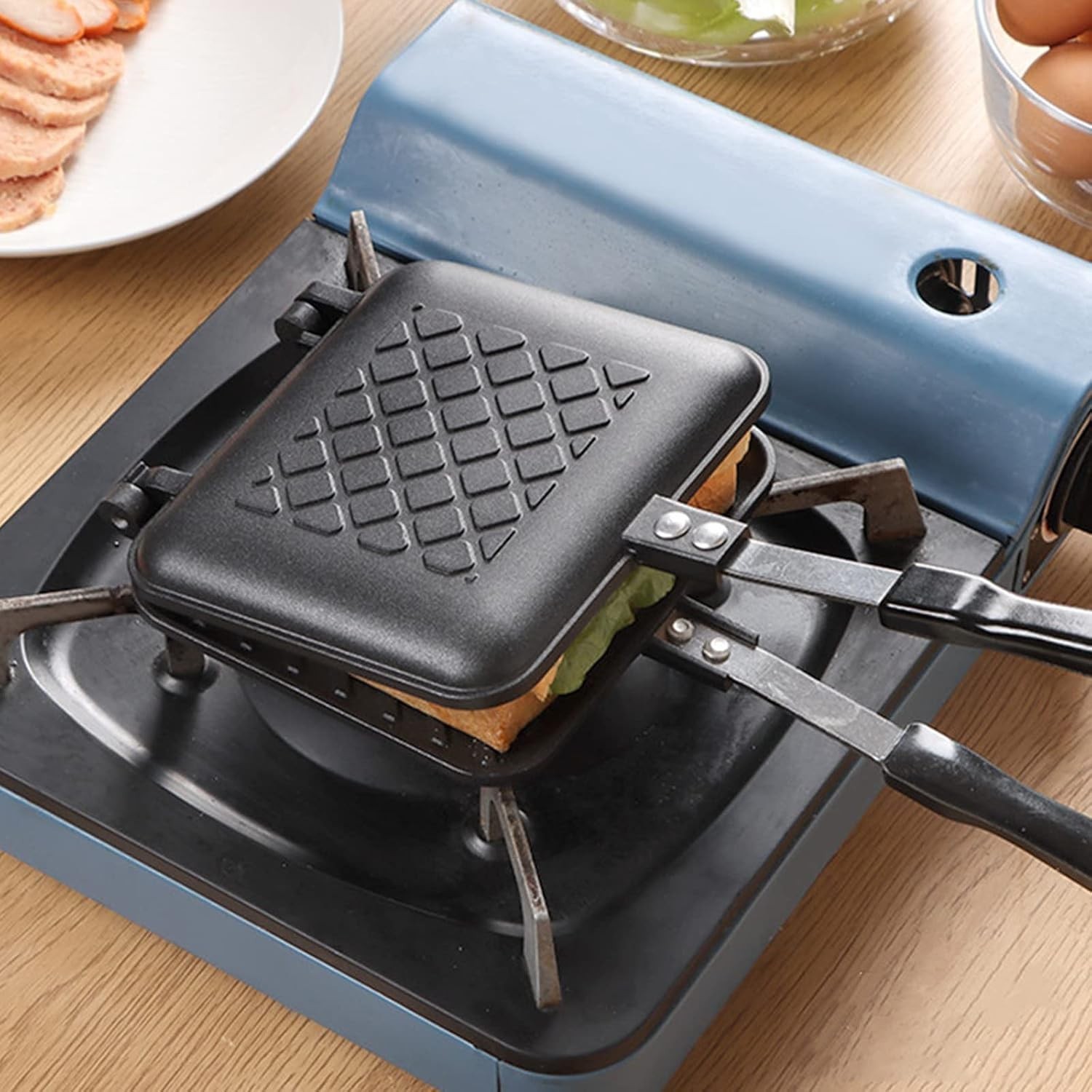 Sandwich Maker, Grilled Sandwich and Panini Maker Pan with Non-Stick Plates, …