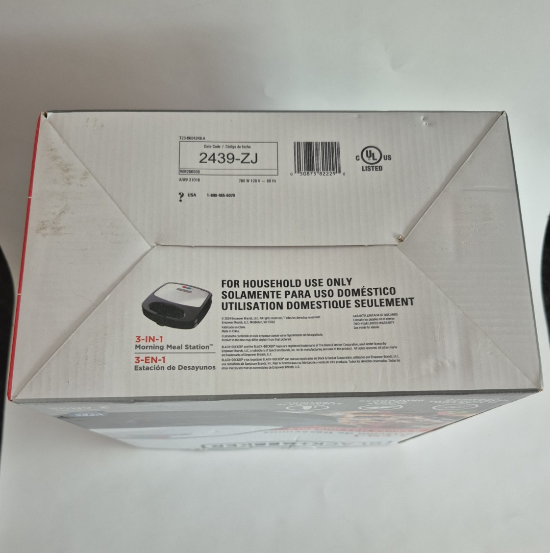NEW BLACK+DECKER 3-in-1 Morning Meal Station Waffle Maker Grill & Sandwich Maker