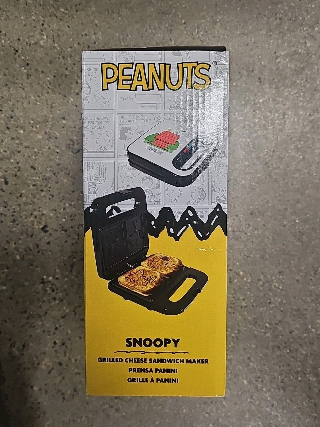 Peanuts Grilled Cheese Sandwich Maker Snoopy & Woodstock Easy CleanUp New In Box