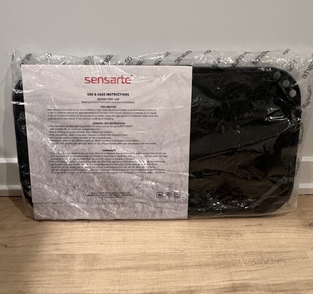 Sensarte Reversible Stovetop Griddle Grill Aluminum Non Stick Coat 19.5″ x 10.7″