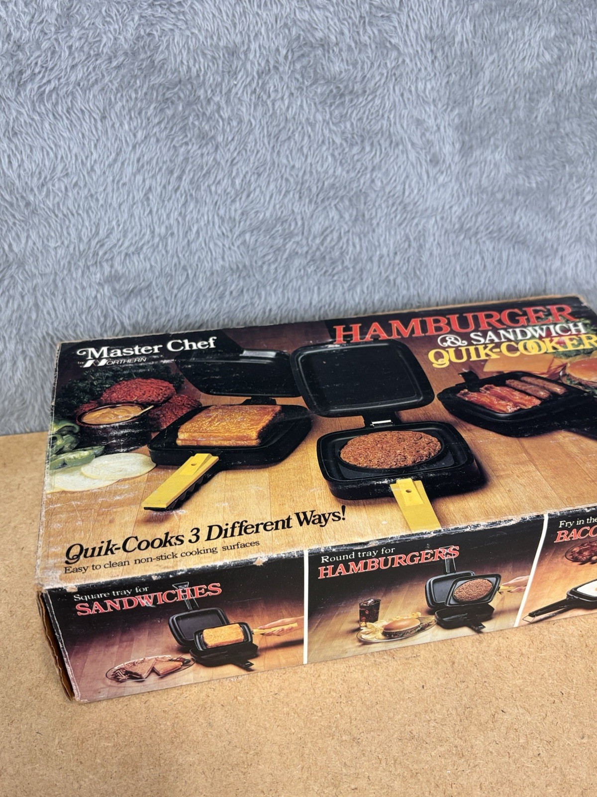 Master Chef Hamburger Sandwich Quik Cooker Electric Griddle Model 2041 NOS