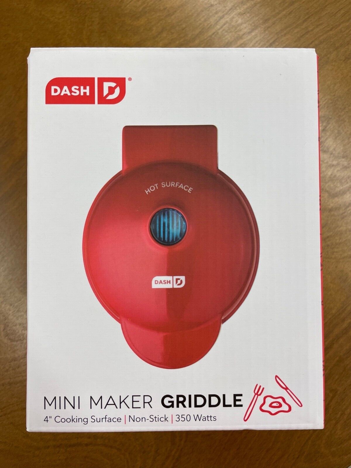 DASH DMS001RD 360W Electric Griddle – Red