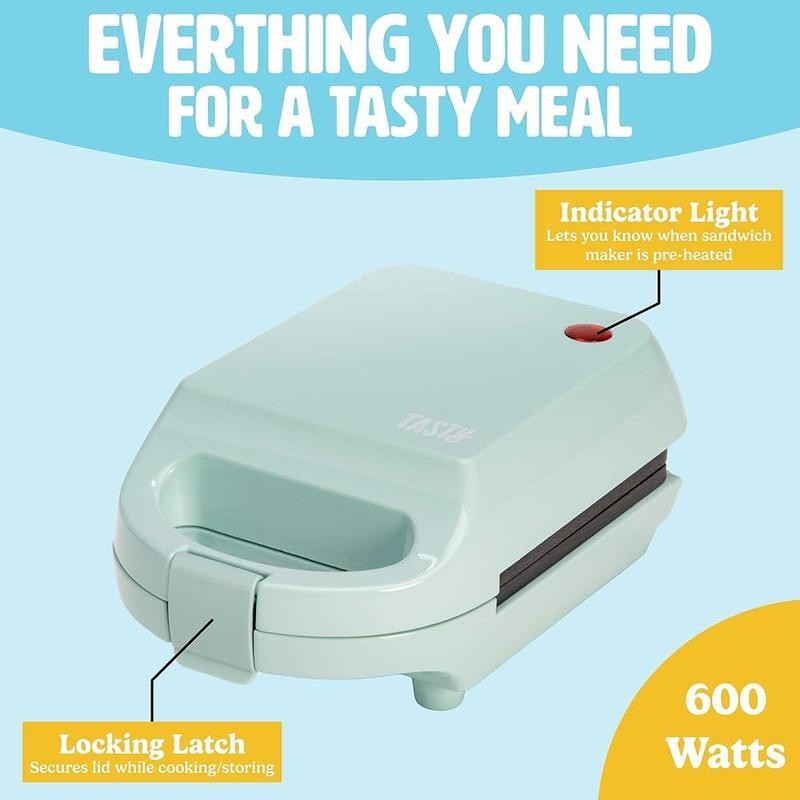Mini Sandwich Maker 600W Nonstick Grilled Cheese Panini Dual Sided Kitchen New