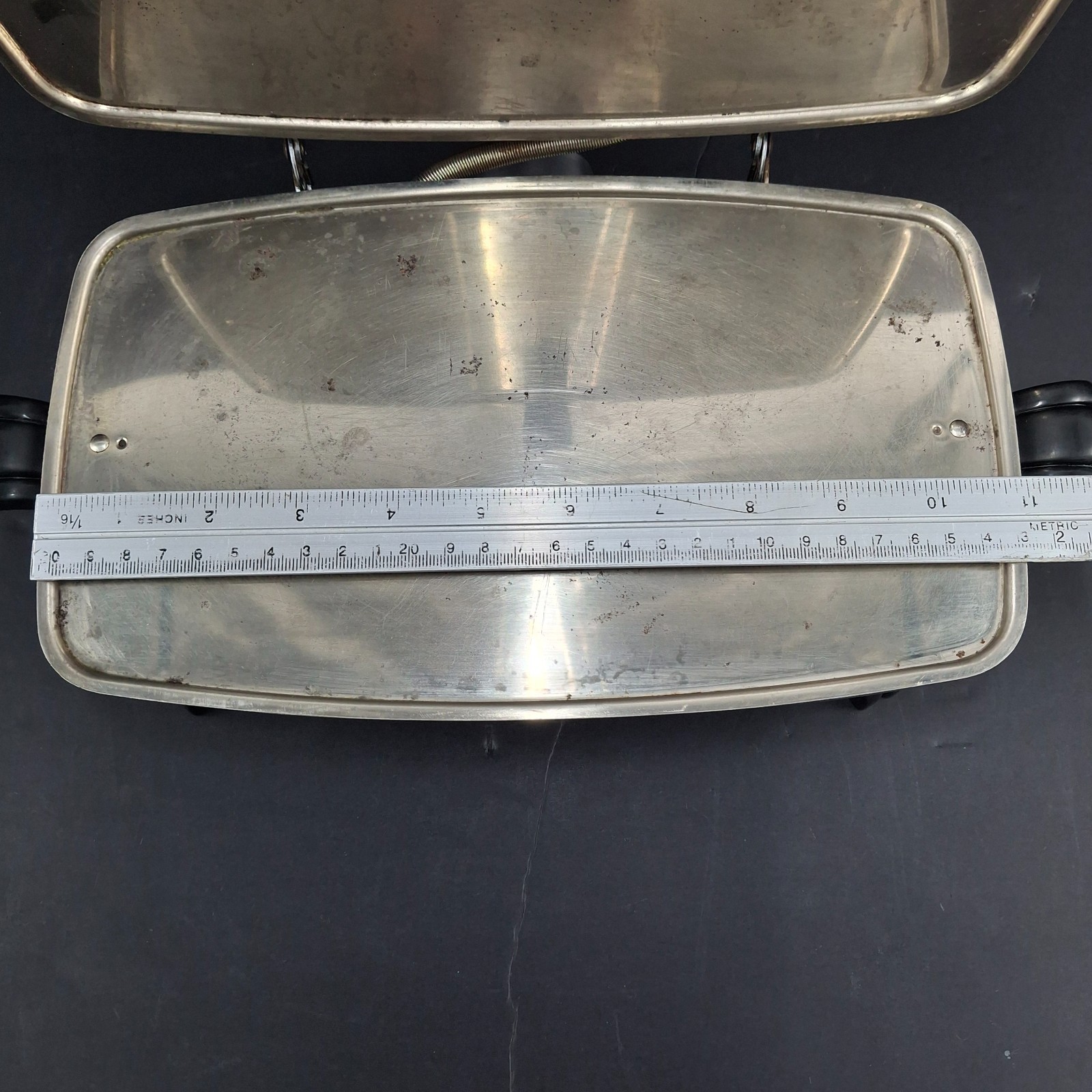 Bersted Mfg Model 360 Sandwich Griddle Press Chrome Bakelite Handles