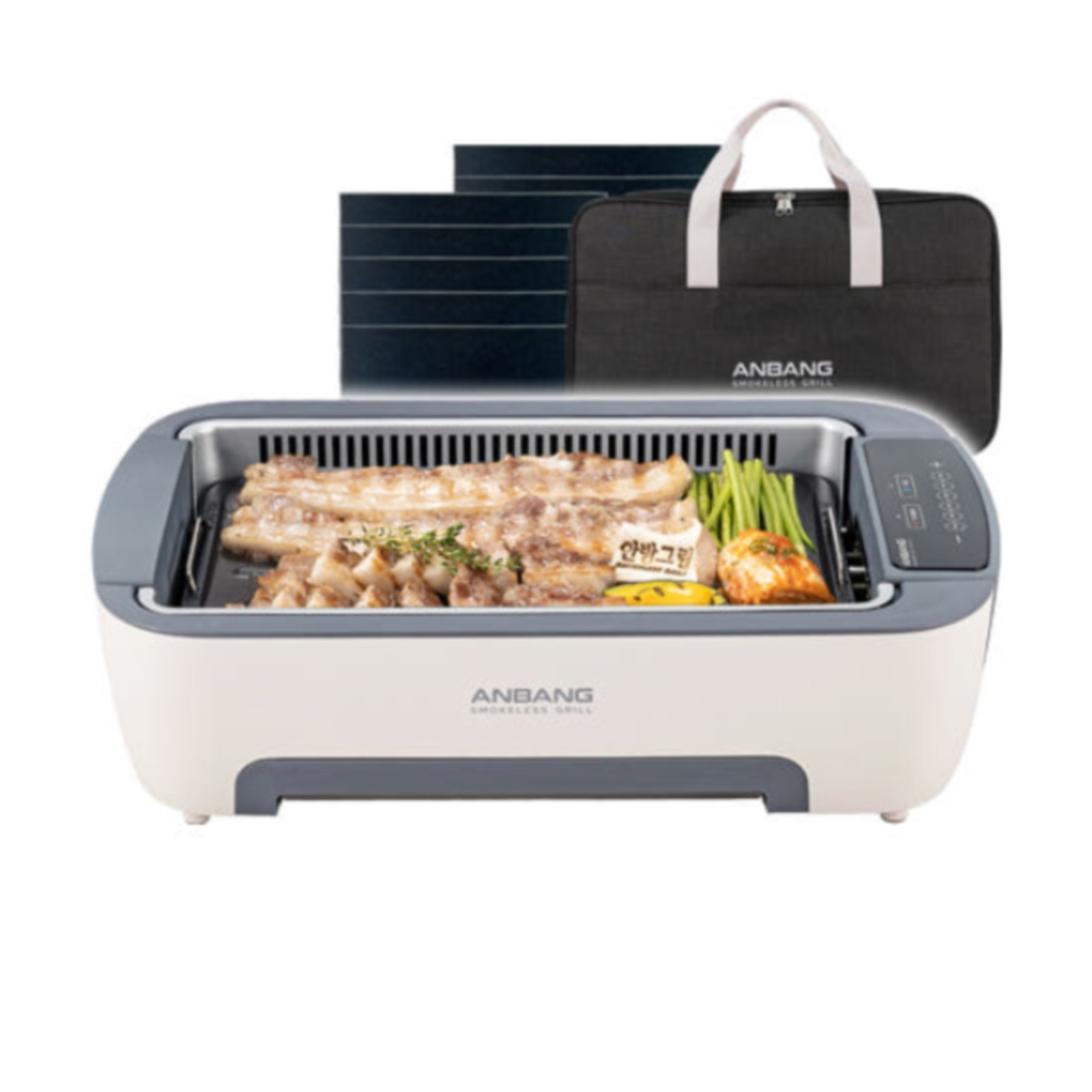 ANBANG AB901MF Smokeless Electric Grill Indoor BBQ 1500W Dual Fan 220V