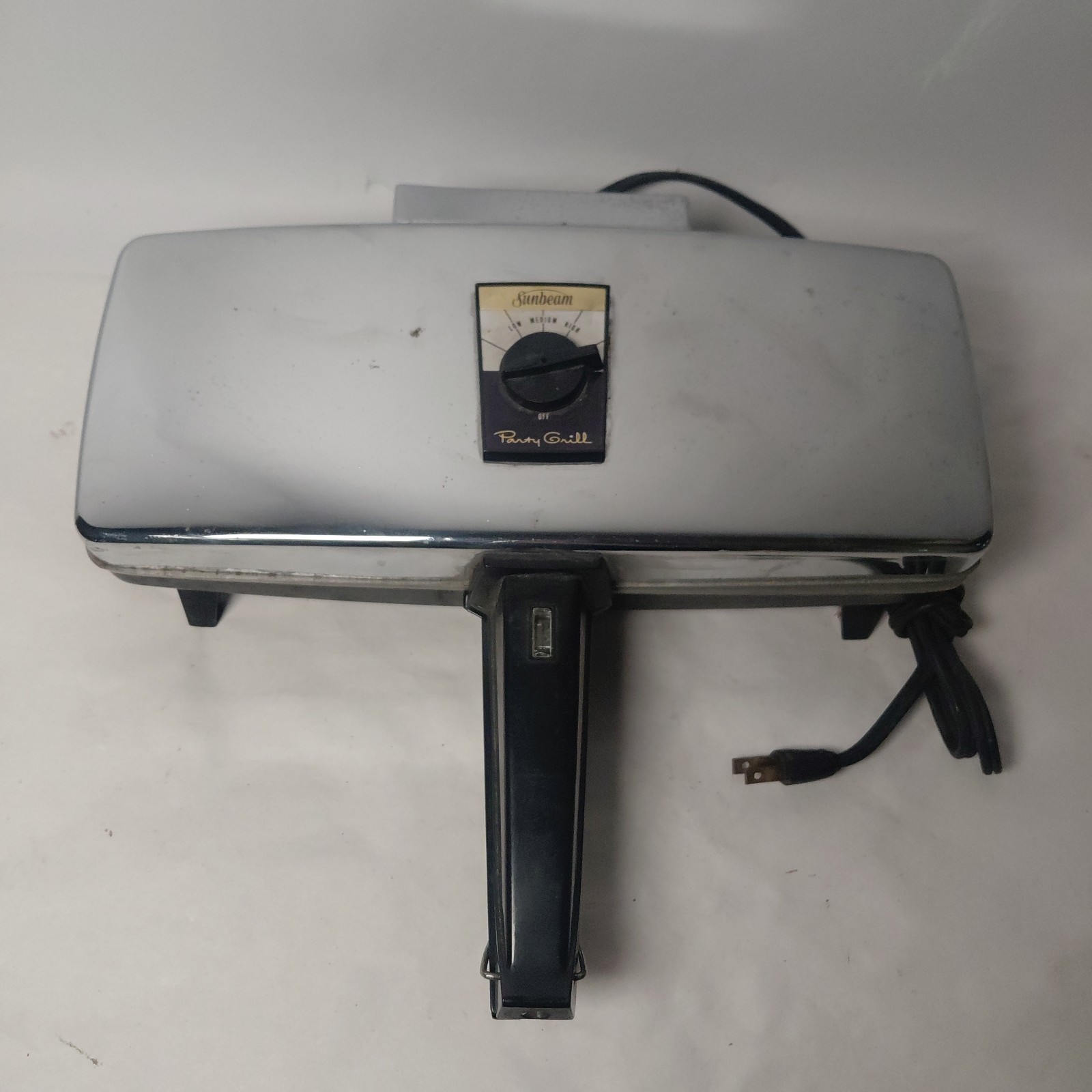 Vintage Sunbeam Party Grill Chrome Sandwich Maker Press Model 870 Electric