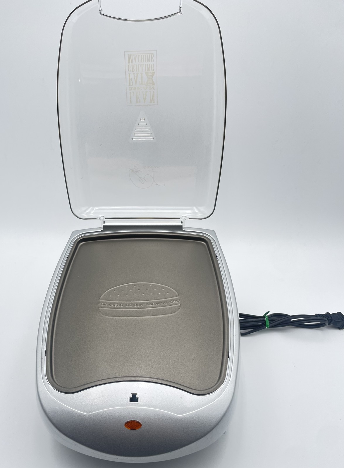 George Foreman Lean Mean Fat Grilling Machine Model GR20BWC Indoor Grill Silver