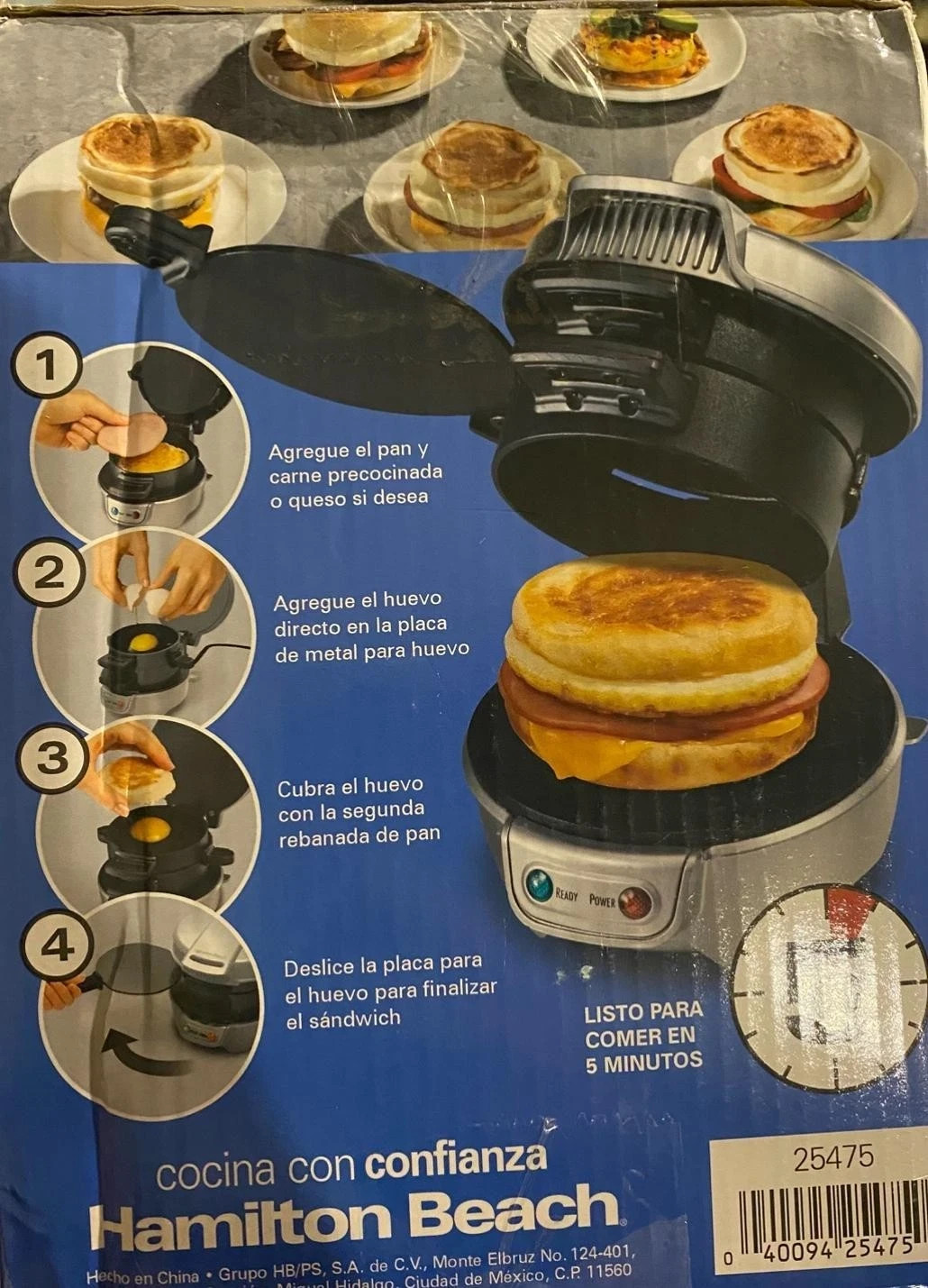 Hamilton Beach 25475 Breakfast Sandwich Maker –