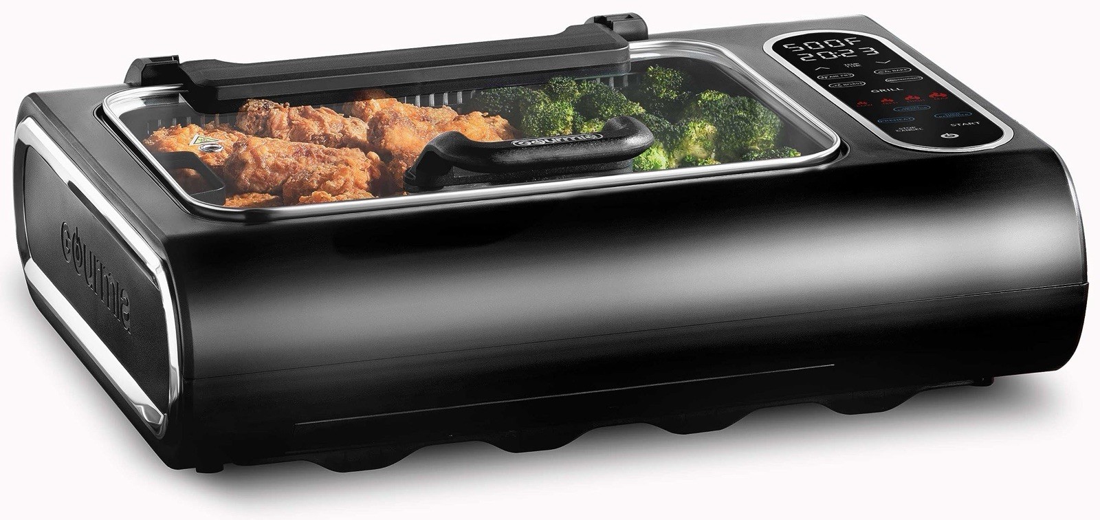 New Gourmia GGA2120 FoodStation Indoor Smokeless Grill with Guided Cooking
