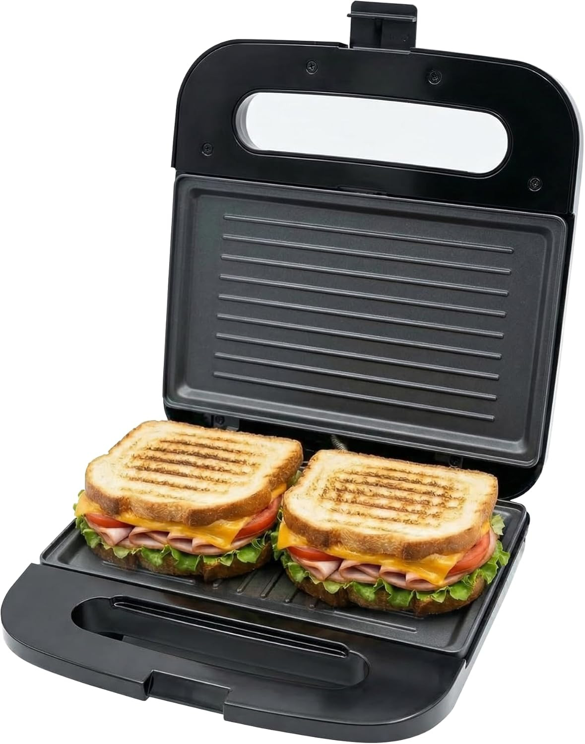OVENTE Electric Panini Press Grill with Nonstick Plates, LED Indicator Lights, T