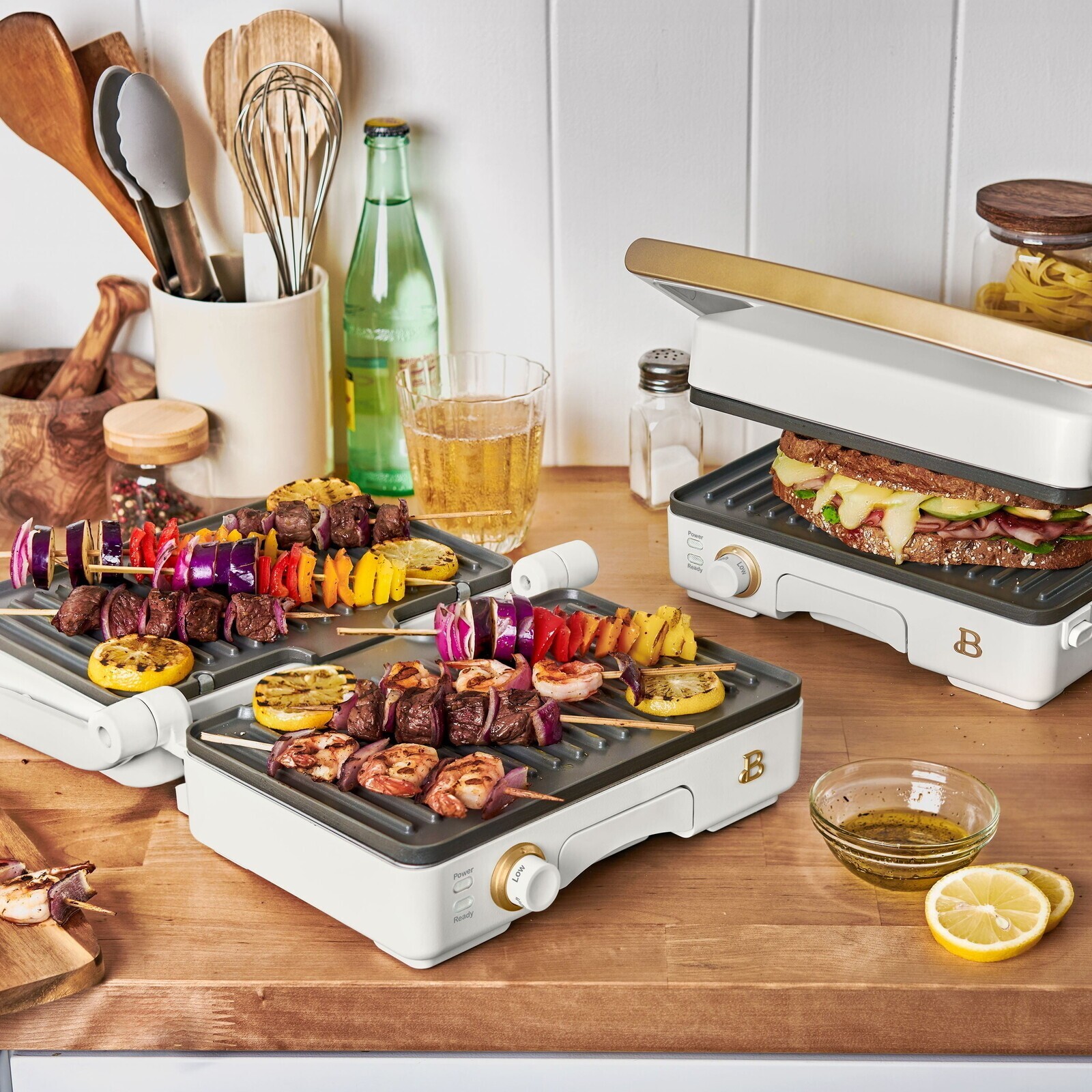2-in-1 Panini Press & Grill Dishwasher Safe Parts Removable Cooking Kitchen Home