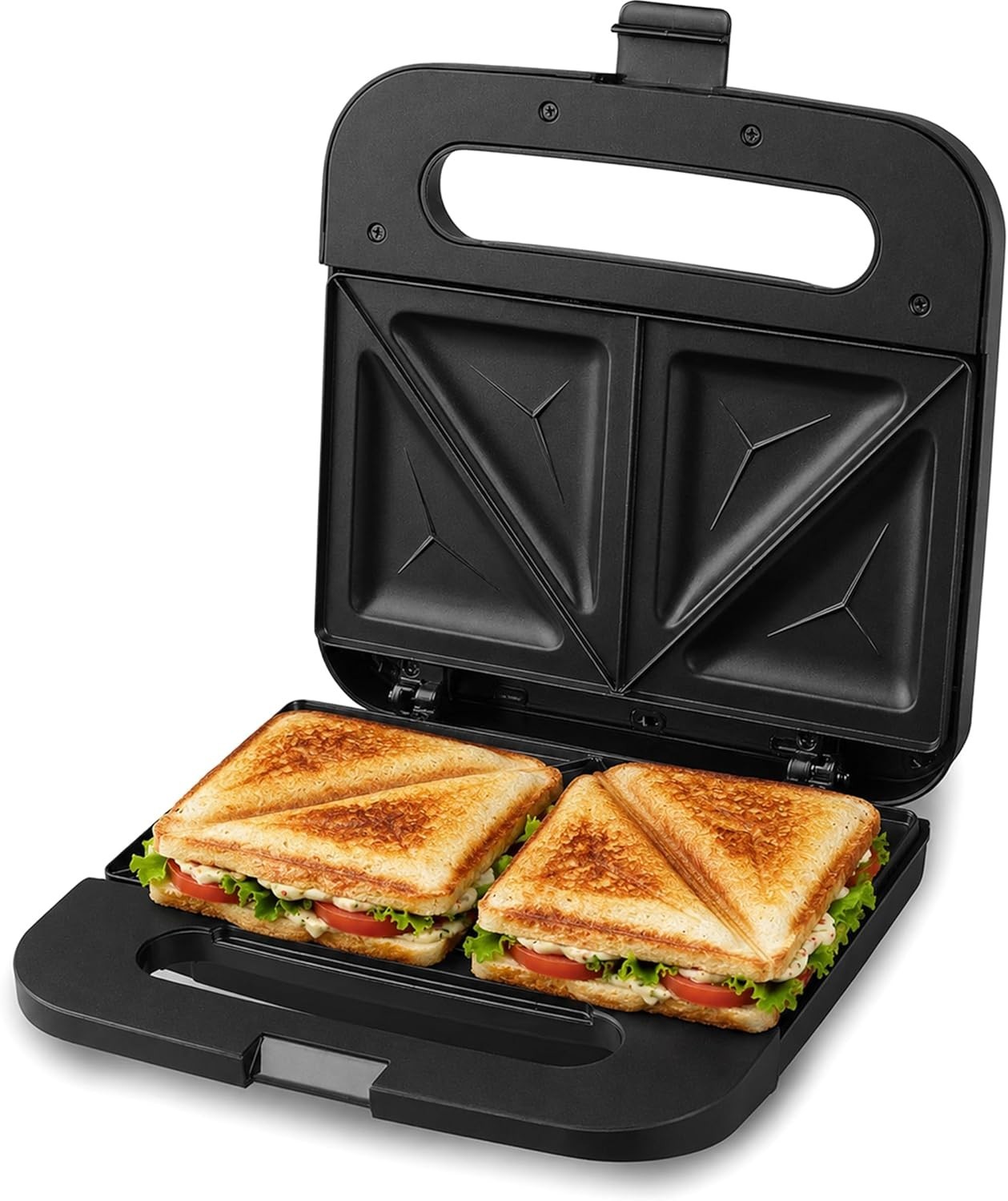 Sandwich Maker Grilled Cheese Panini Press Non Stick Compact Stainless Steel
