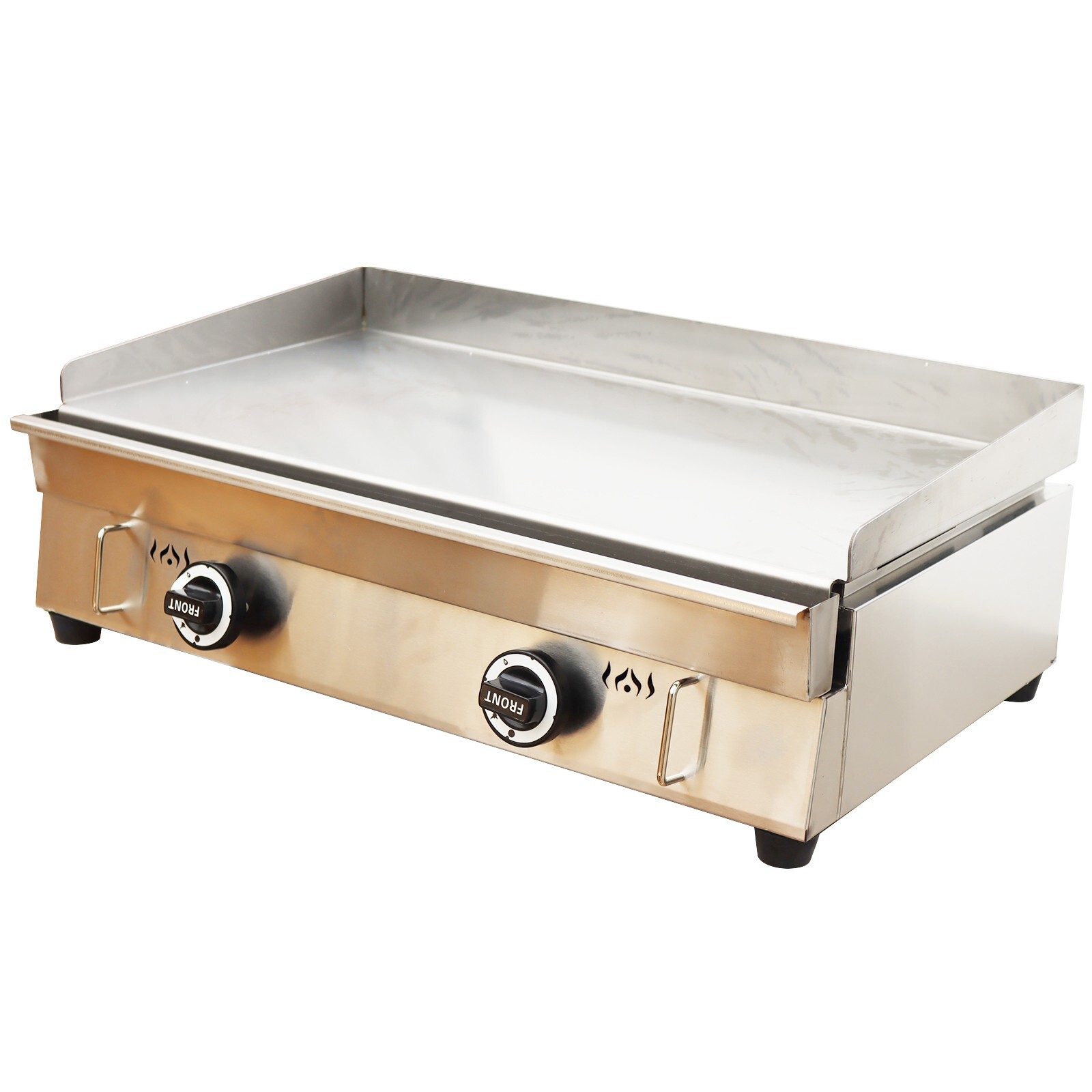 PreAsion LPG Gas Griddle Commercial Countertop Flat Grill Stainless Steel for Re