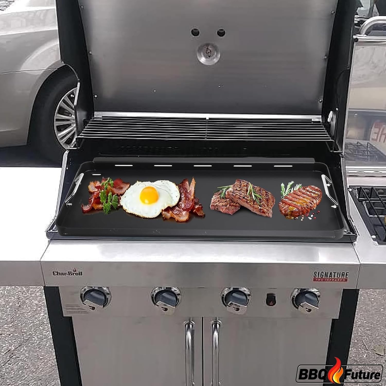 Upgrade Your BBQ: Full-Size Griddle Insert + Spatula Set for Charbroil Grills