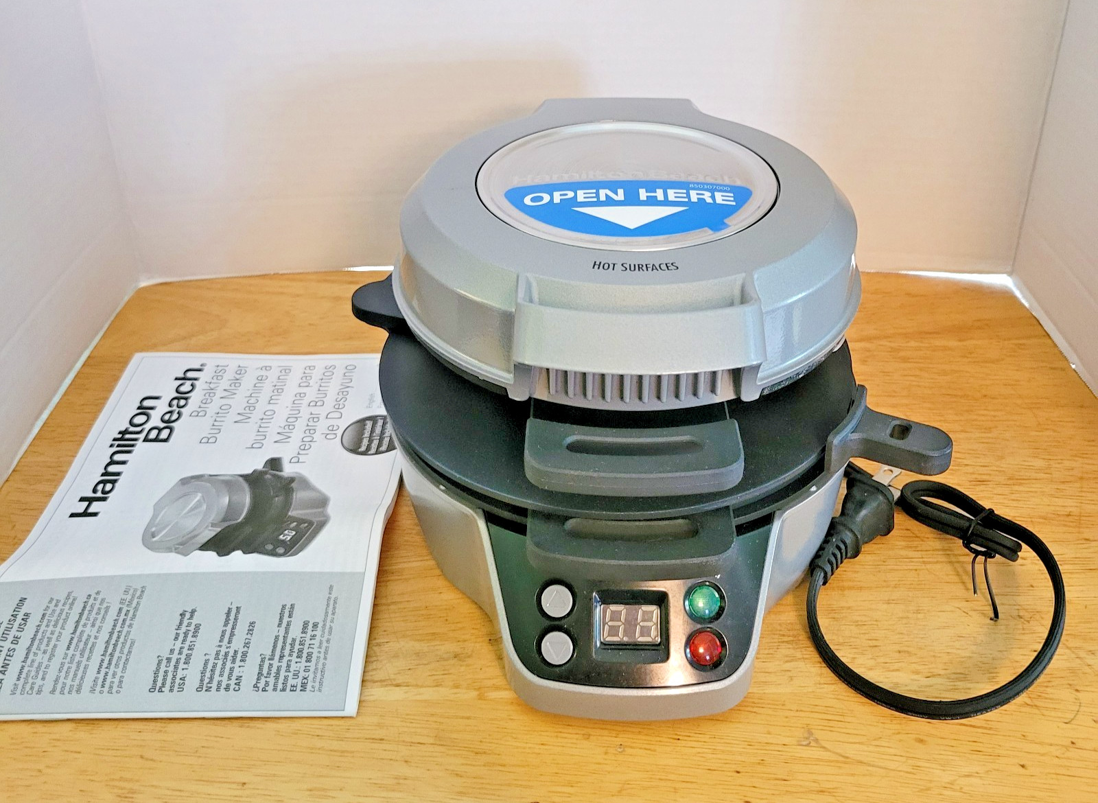 Hamilton Beach Breakfast Burrito maker model 25495 New with Tags No Box