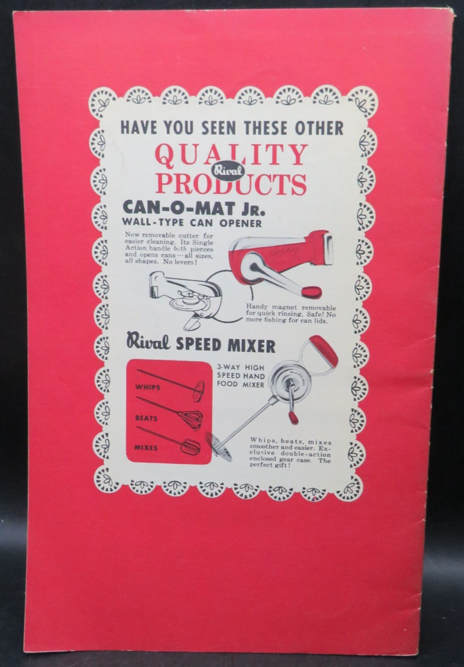 1951-Rival Shred-O-Mat Tempting The Appetite 39 Ways Recipe Cooking Pamphlet
