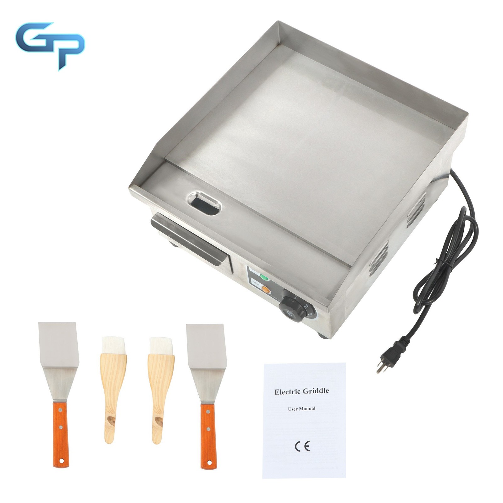 14″ Commercial Electric Griddle, 1500W Electric Flat Top Grill Restaurant Home