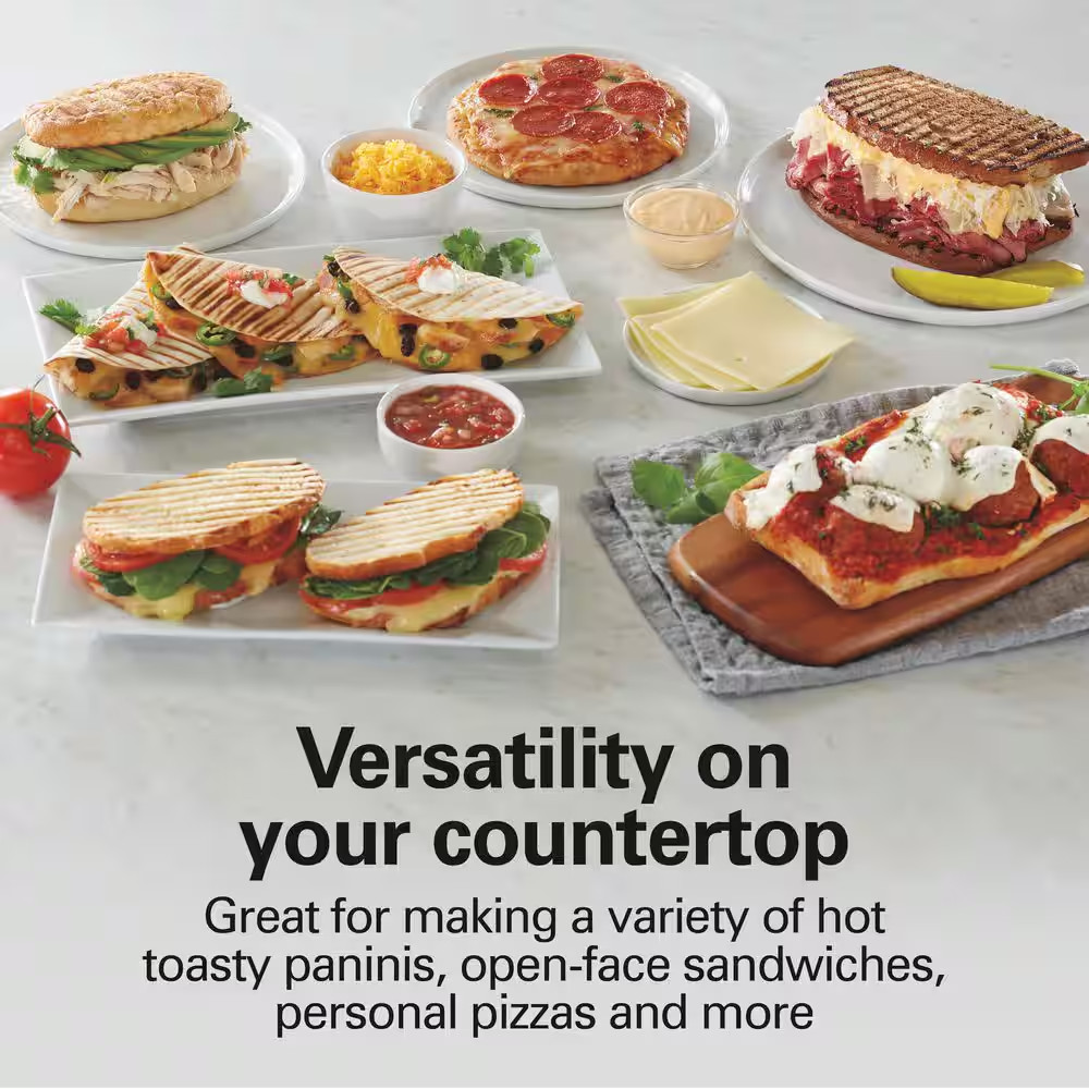1400 W Chrome Non-Stick Panini Press