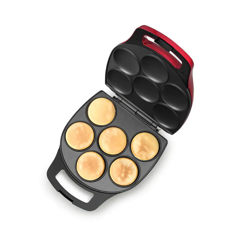 Holstein Housewares Arepa Maker Specialty Grill Red Non-Stick Interior 6-Piece