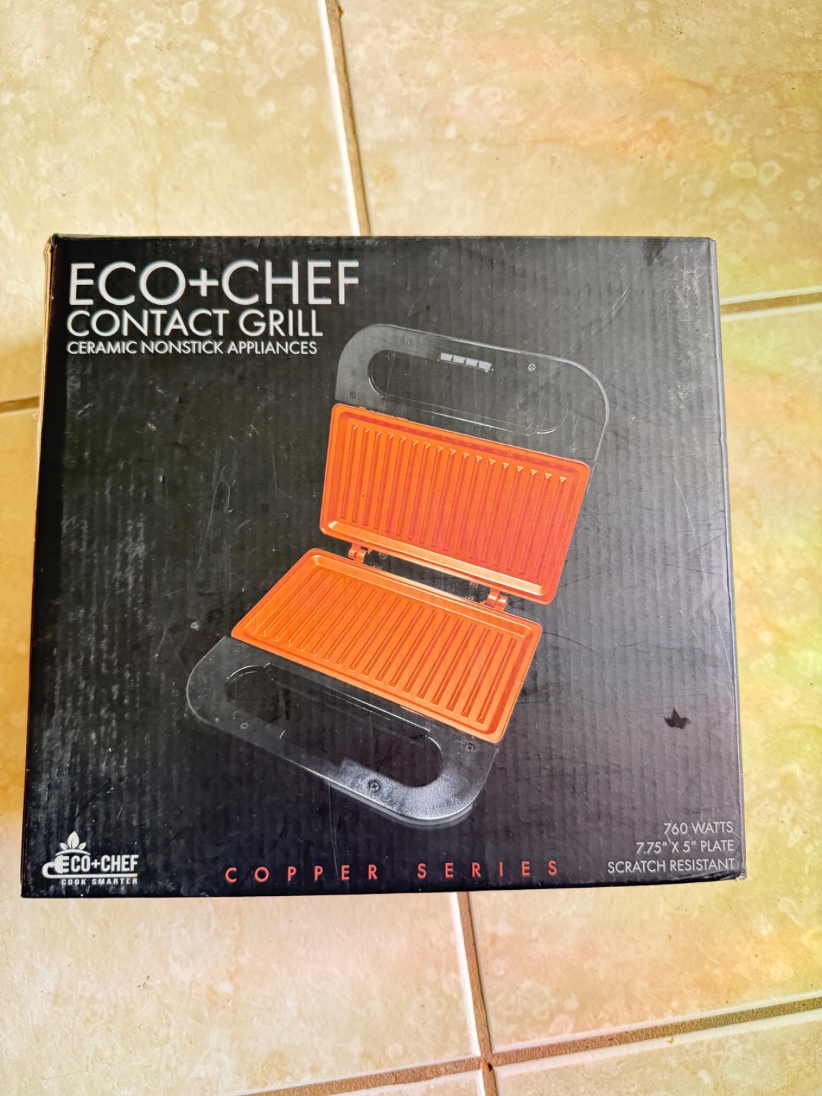 NEW IN BOX !!!! ECO+CHEF Copper Series Contact Grill.