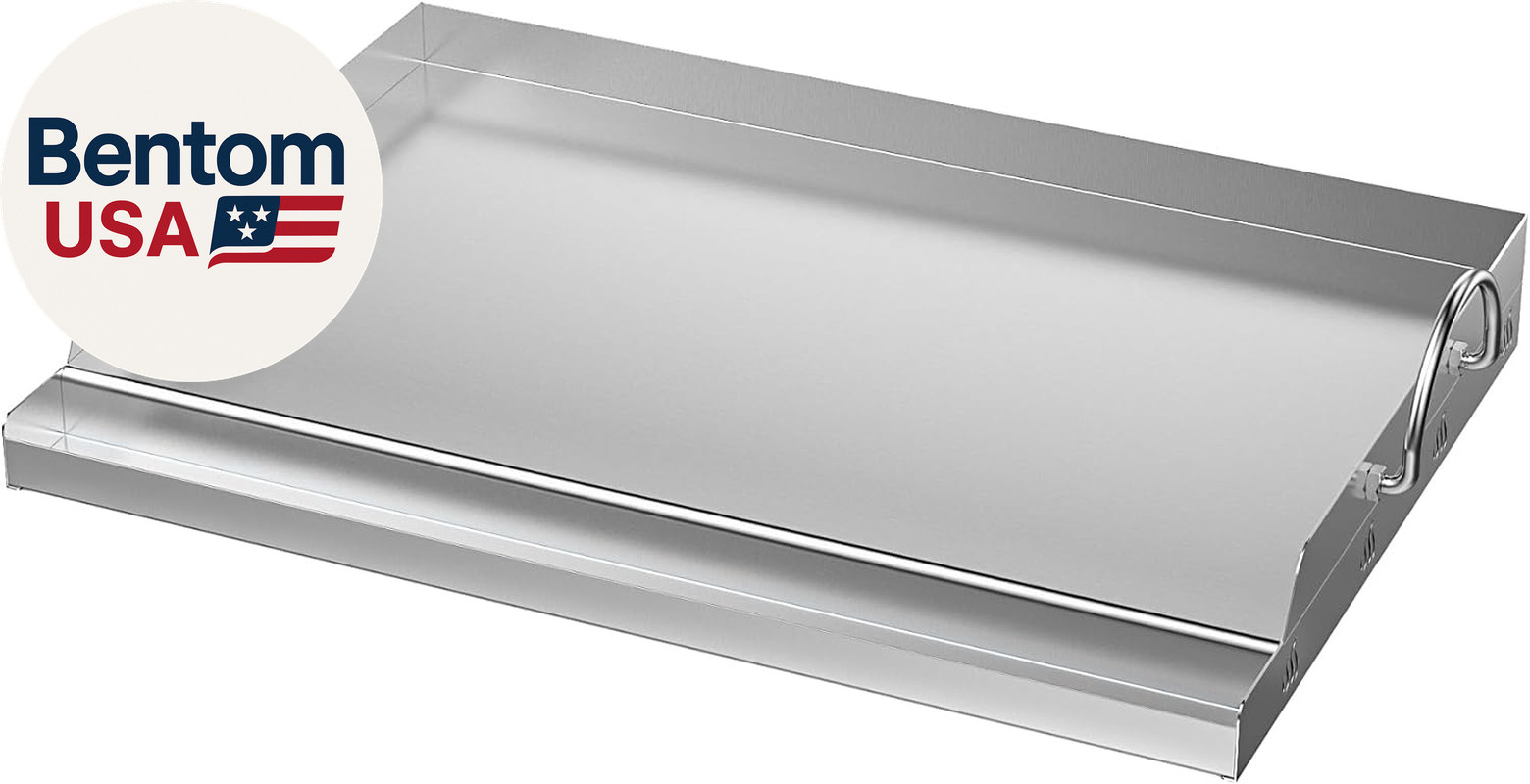 Only Fire Universal Stainless Steel Cooking Griddle, Flat Top Plate Insert with