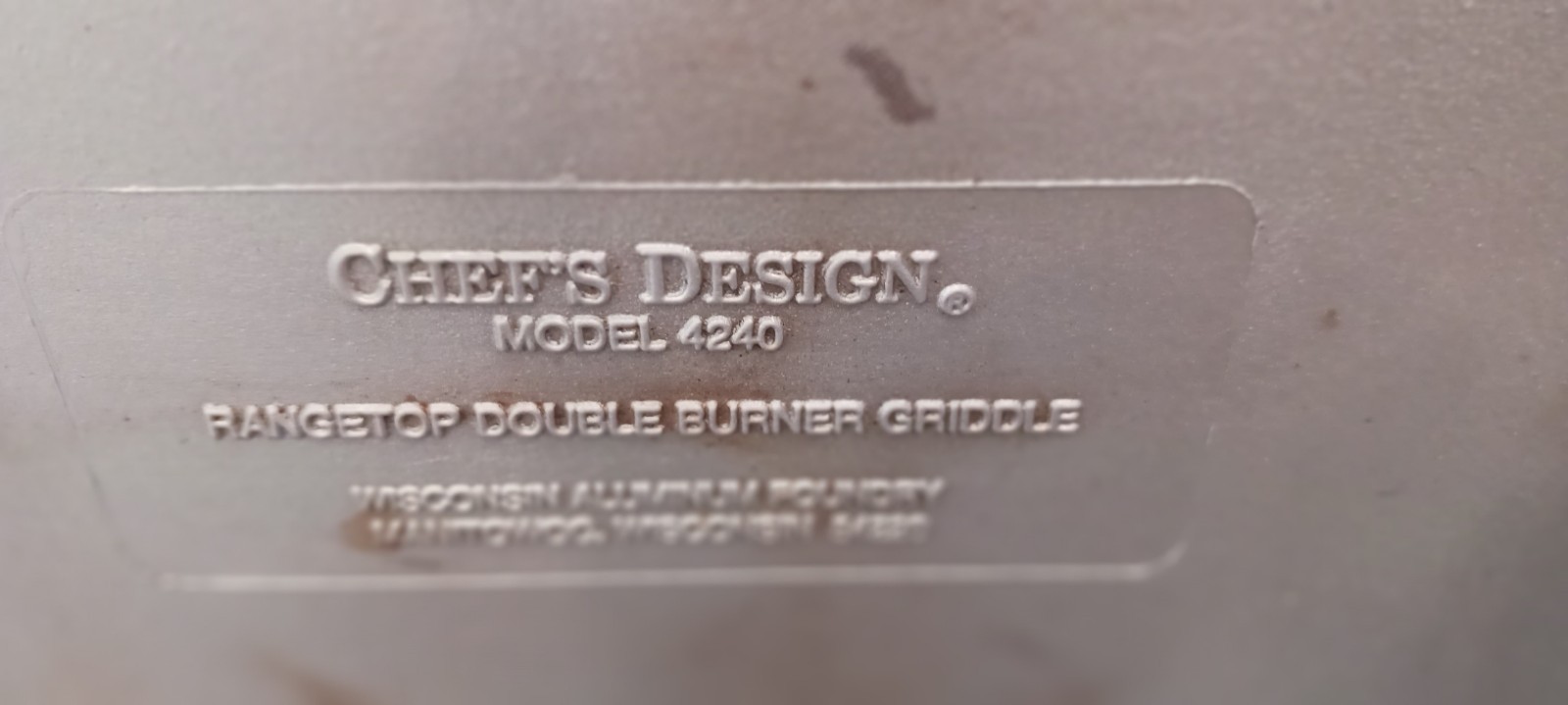 Chef’s Design Heavy Cast Aluminum Range Top Double Burner Griddle #4240