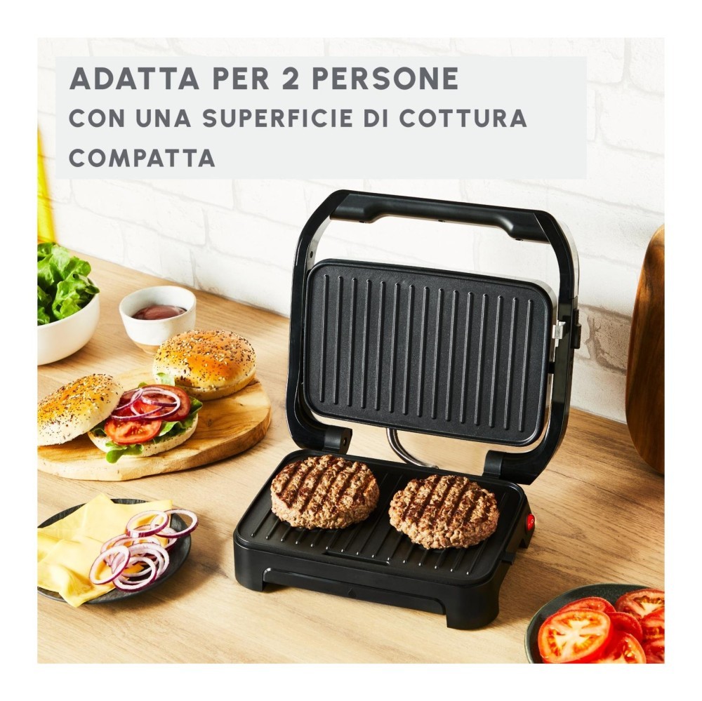 Moulinex GI270D10 INICIO Electric Grill Compact Silver And Black