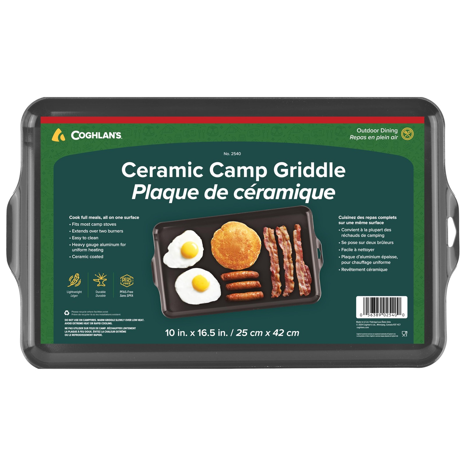 Coghlan’S Coghlans Camp Griddle Lightweight Aluminum 16.5 X 10 Size Pfas-Free